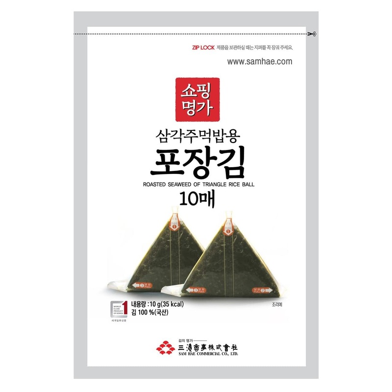 Minecook Seaweed Nori For Triangular Onigiri Samgak Gimbap Seaweed (10 Sheets)