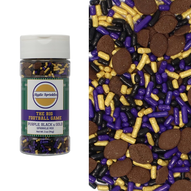 Mystic Sprinkles The Big Football Game Jimmy Mix 3Oz Bottle (Purple, Black & Gold 3Oz)