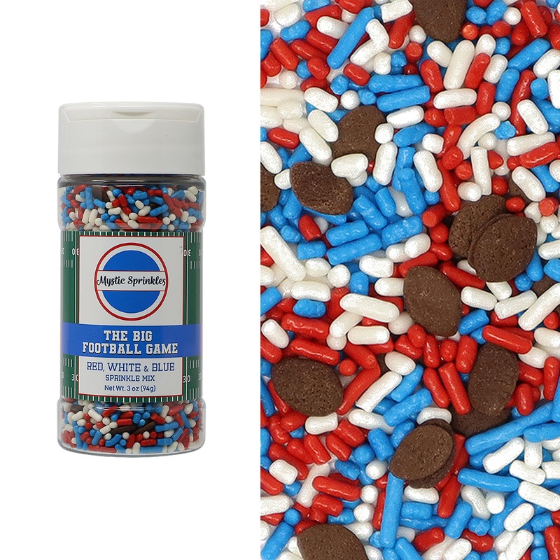 Mystic Sprinkles The Big Football Game Jimmy Mix 3Oz Bottle (Red, White & Blue 3Oz)
