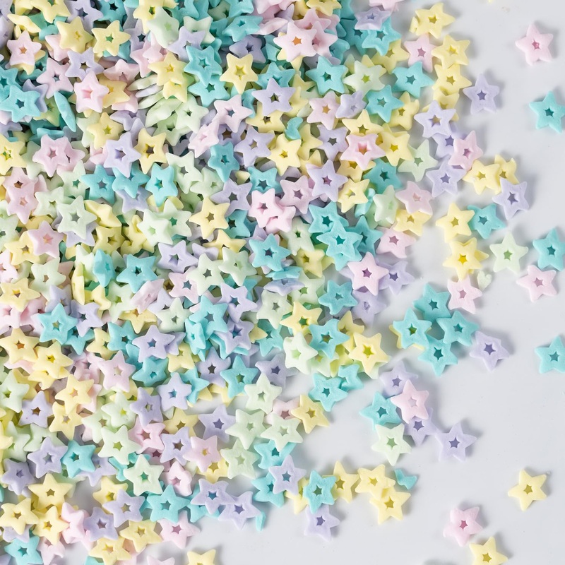 Pastel Sprinkles For Cake Decorating 7 Ounces Edible Macaron Color Star Confetti Sprinkles For Baking Cupcake, Cookies, Ice Crea
