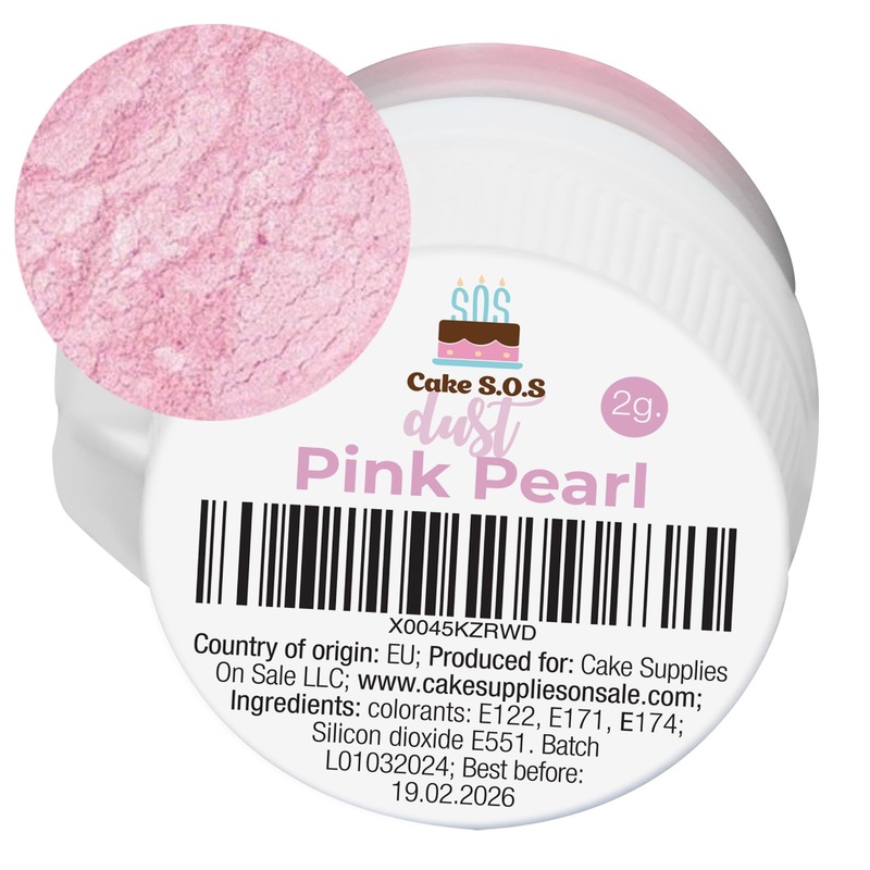 Pearl Pink Edible Metallic Luster Dust (2 Grams)
