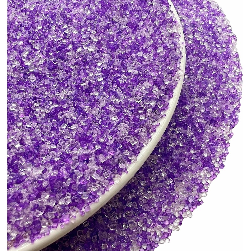 Se Si&Moos Purple And White Sanding Sugar Sprinkles White And Purple Sprinkles Sugar Rimmer For Cocktails, Edible Colored Sugars