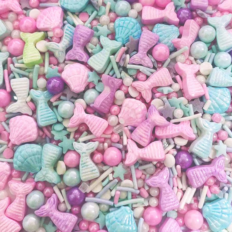 Sentovac Multicolor Mermaid Sprinkle Edible Decorating Ocean Sprinkles For Cake Cupcake Topper Cookie Baking Decorations Starfis