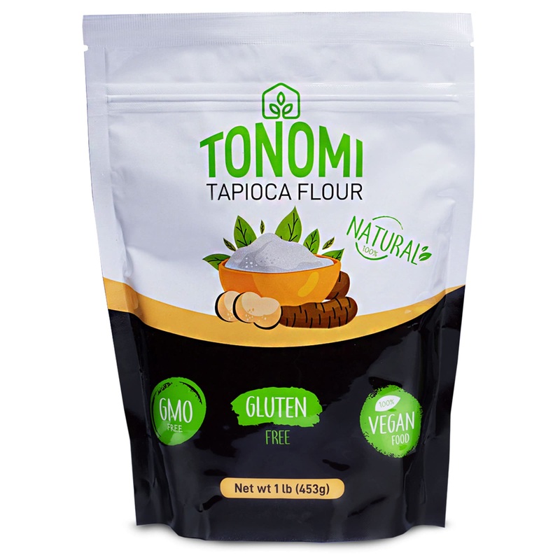 Tonomi All Natural Tapioca Flour, Gluten-Free Flour For Baking, Paleo, Celiac, Verified Non-Gmo, Kosher And Halal, Made From 100