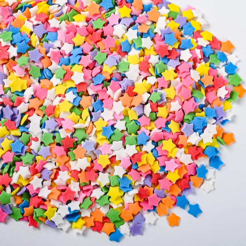 Bayep Rainbow Sprinkles For Cake Decorating Star Bulk Candy For Ice Cream, Cookies, Baking, Cupcake Topper Colorful Sprinkles Pe
