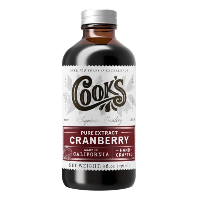 Cook’S, Cranberry Extract For Breads, Muffins, Jellies, Jams, Sauces, Beverages, 8 Oz