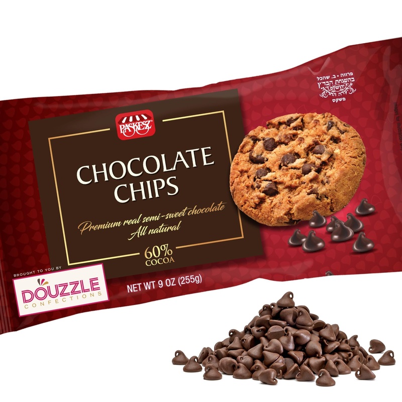 Douzzle Dark Chocolate Chips For Baking – Premium 60% Cocoa Semi-Sweet (9 Oz – Pack Of 1) Kosher Parve