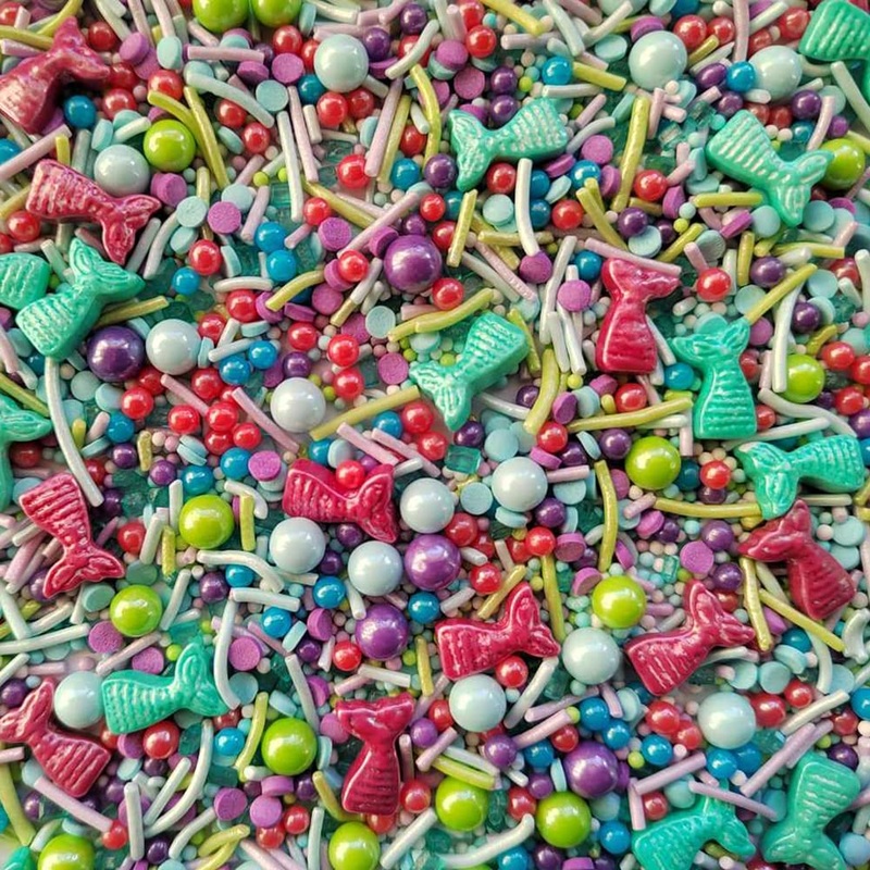Eastron Edible Mermaid Sprinkles – Cake Sprinkles Decoration – Sprinkles For Baking – Cupcake And Cake Topper – Sprinkle Mix – 3