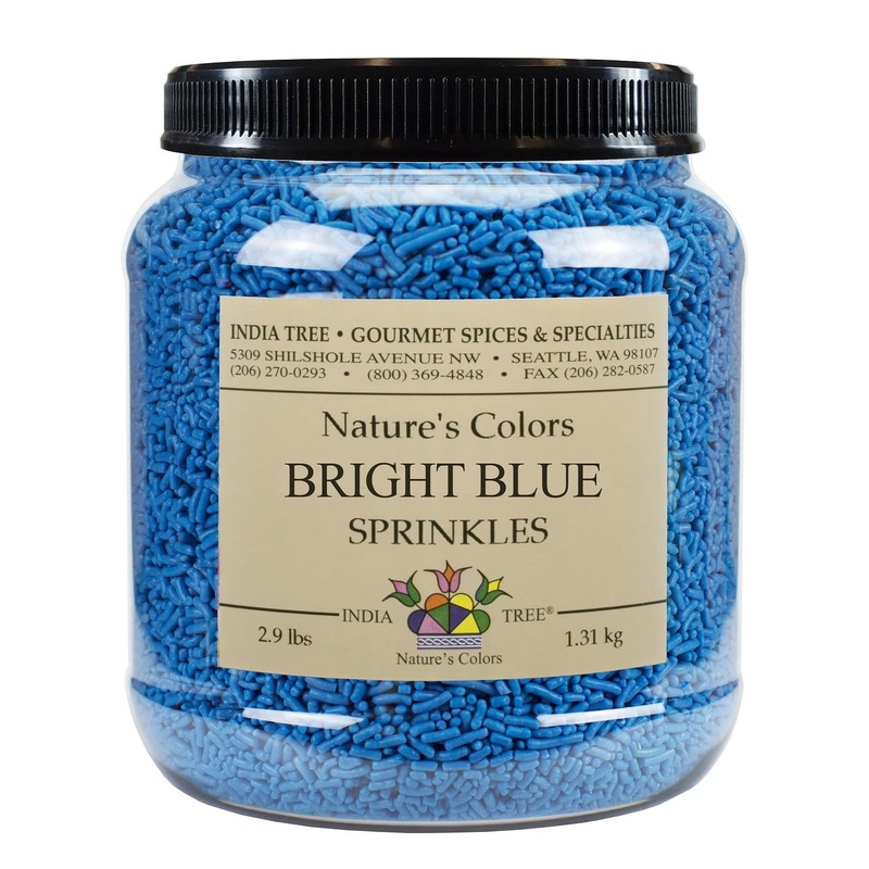 India Tree Nature’S Colors Bright Blue Sprinkles – 2.9 Lb Bulk | Natural, Vegan, Non-Gmo, Top 9 Allergen-Free