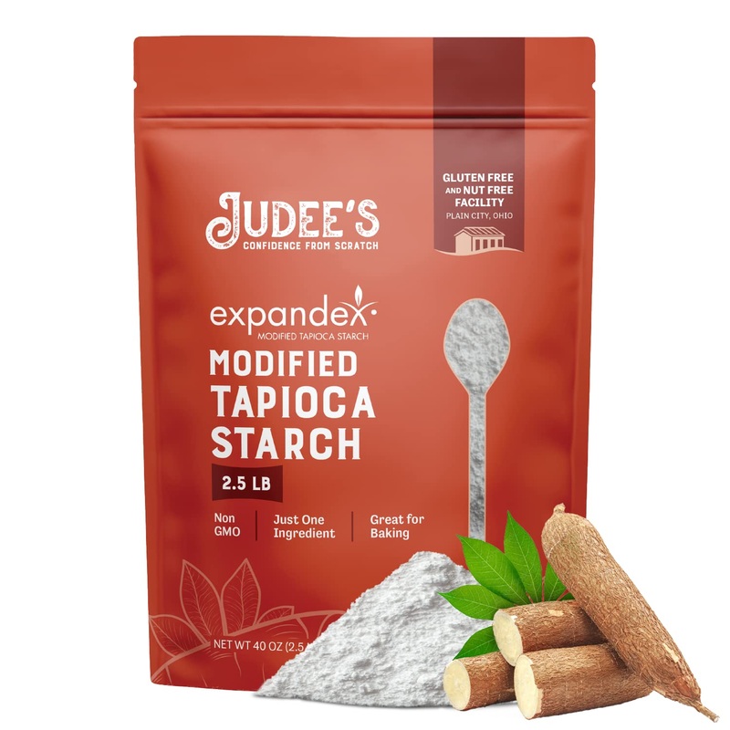 Judees Expandex Modified Tapioca Starch 2.5 Lb – 100% Non-Gmo, Gluten-Free & Nut-Free – Usa Packaged – Thickens And Enhances Tex