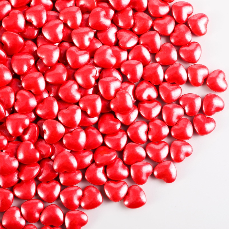 Kasvan Mixed Heart Shapes Sprinkles – Edible Candy Pearls 130G/4.58 Oz, Mix Size, Baking Cake Decorations, Ice Cream Toppings An