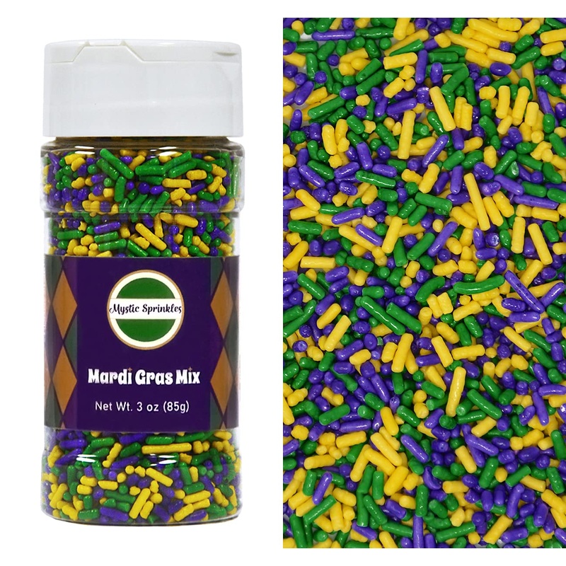 Mystic Sprinkles Mardi Grad Sprinkle Mixes (Mardi Gras Mix 3Oz)