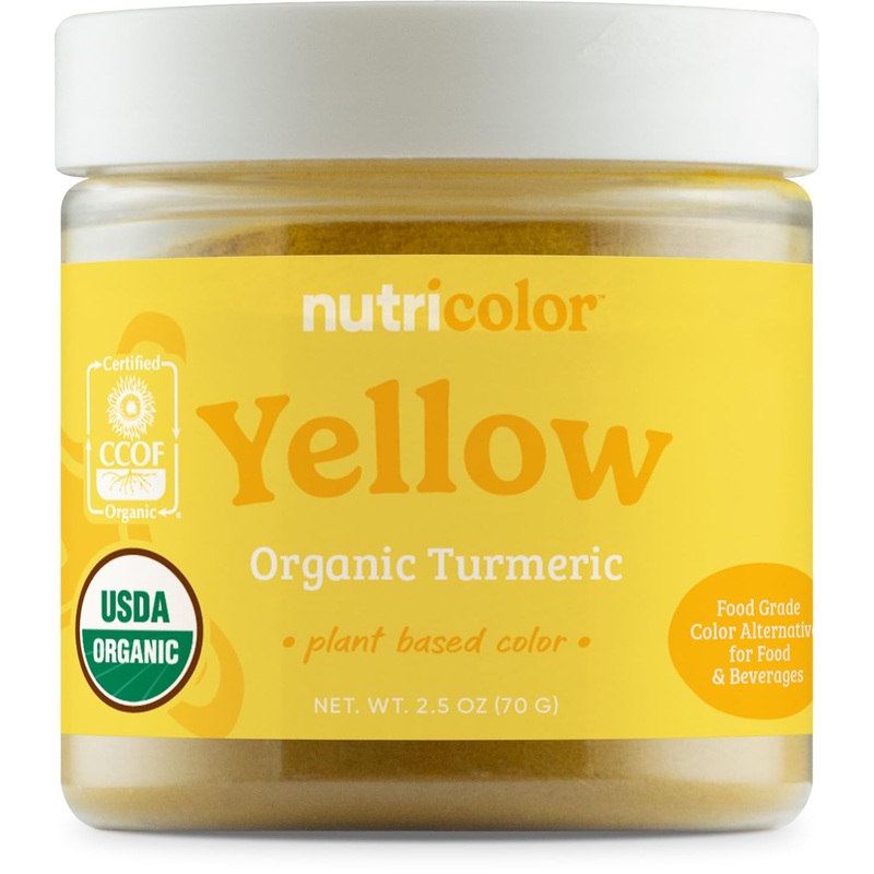 Nutricost Yellow Plant Based Food Coloring From Organic Turmeric Powder (70 Servings) – Nutricolor Color Alternative For Food &