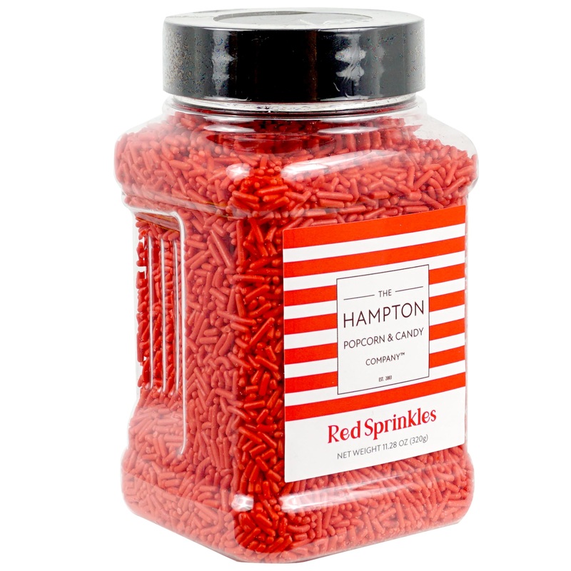 Red Sprinkles Jimmies 11.28 Oz, Red Sprinkles For Cake Decorating, Cake Sprinkles, Red Sprinkles For Cupcakes, Sprinkles For Bak