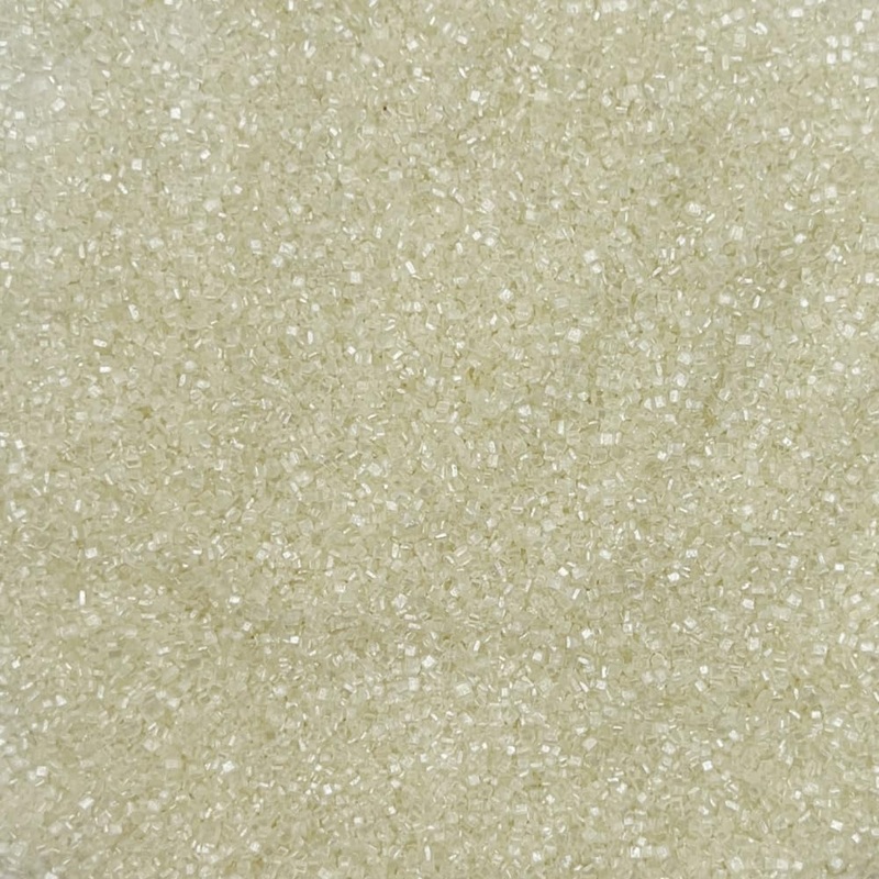 Senchanting White Sanding Sugar Sprinkles, Edible Crystal White Sanding Candy Sugar For Cake Decorating Wedding Party Baking Cup