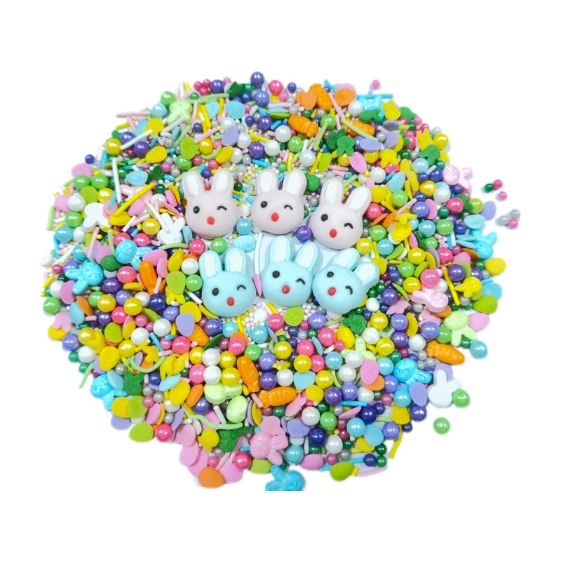 Sentovac Edible Easter Sprinkles Rabbit Bunny Carrot For Cake Decorating | Edible Cake Cupcake Sprinkles 1 Bottle 3.53Oz/ 100G |
