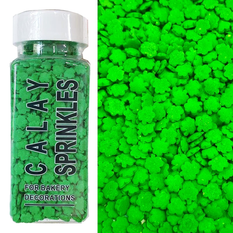Sentovac St Patricks Confetti Sprinkles Edible Green Sprinkle For Cake Decorating Sugar Candy Cookie Cupcake Topper Baking Decor
