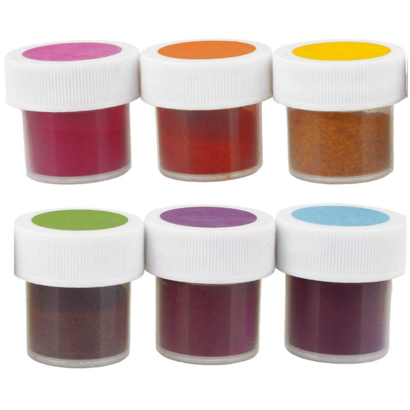 Trucolor 6-Color Vegetable Food Coloring Powder Set – Natural Gel Paste Powder