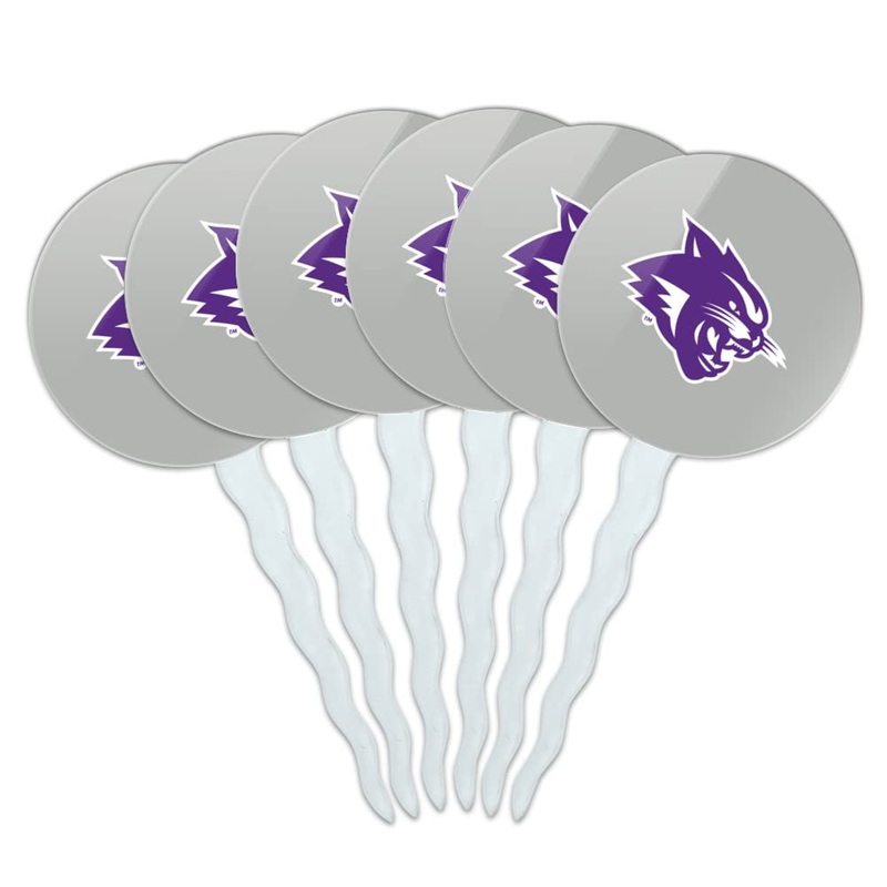 Abilene Christian Secondary Logo Cupcake Picks Toppers Decoration Set Of 6