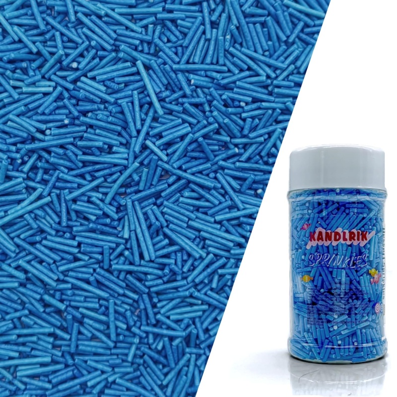 Blue Jimmy Sprinkles Edible Mix Size Jimmies Cake Decorations Soft Jimmies For Topping Ice Cream, Cookies, Cakes, Wedding Party,