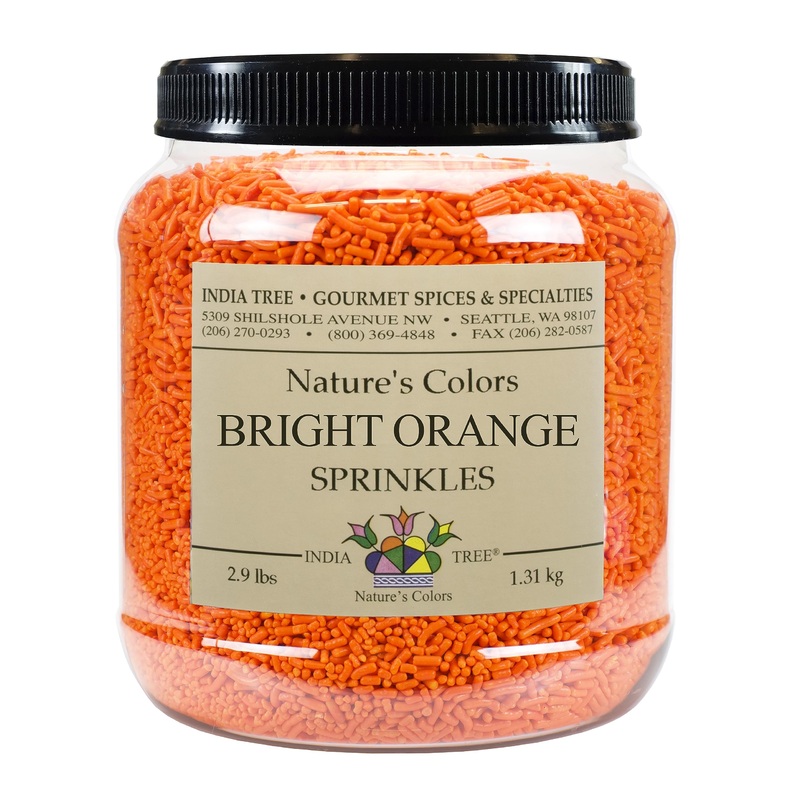 Bright Orange Sprinkles, Shimmery Sugar Sprinkles For Baking And Decorating, 2.9 Lb Canister (Pack Of 1)