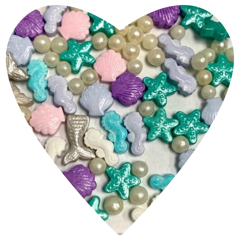 Cool Mom Sprinkles Seahorse, Seashell, Starfish, Pearl Sprinkles (4 Oz.) – Under The Sea Themed Sprinkles For Decorating Ocean C