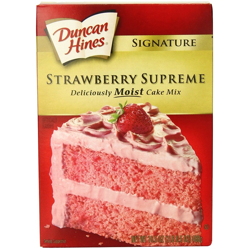 Duncan Hines Signature Strawberry Cake Mix, 16.5-Ounce Boxes (Pack Of 6)