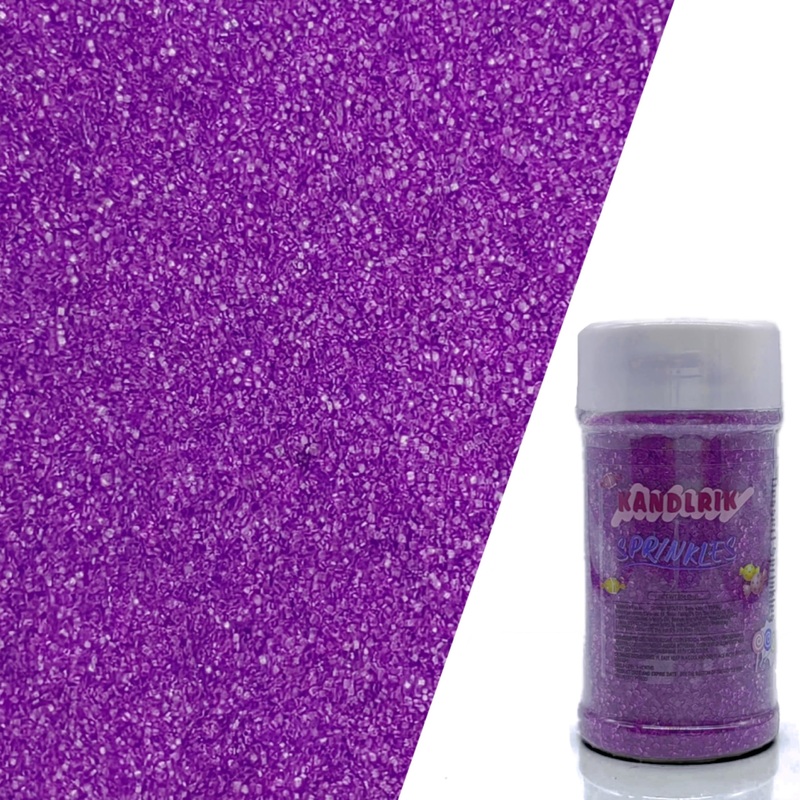 Edible Sanding Sugar Sprinkles For Cookie Decorating, Sugar Sprinkle Mix For Celebration Cakes, Cupcakes, Cookies, 3Oz (Purple)