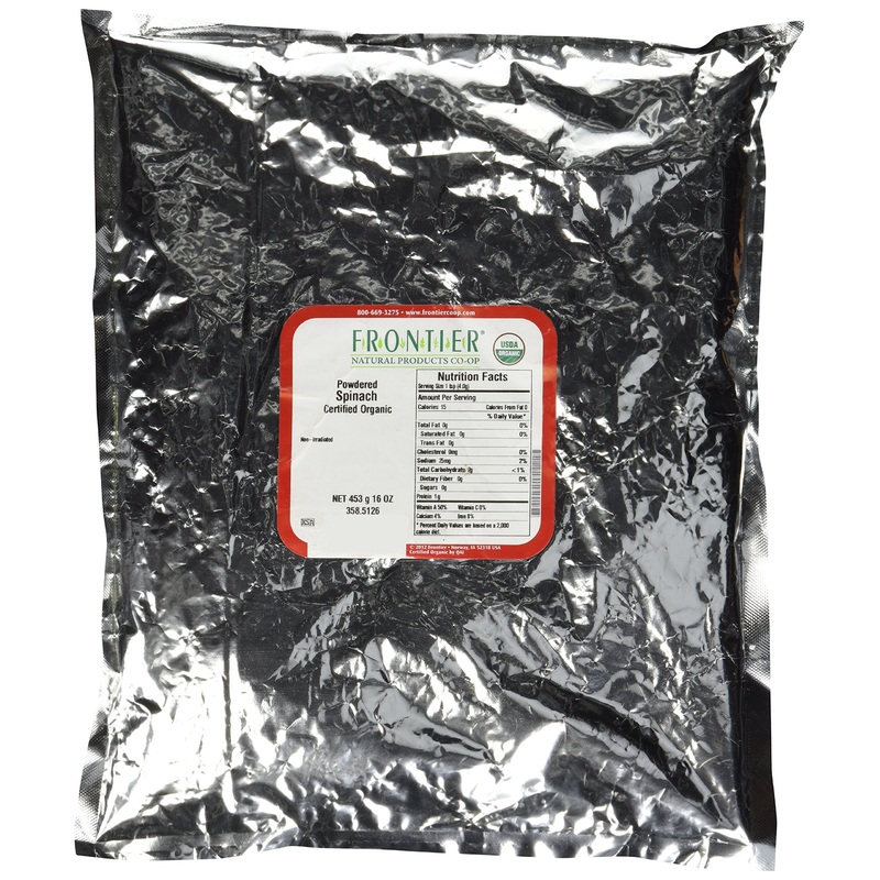 Frontier Co-Op Spinach Powder, Certified Organic, Kosher | 1 Lb. Bulk Bag | Spinacia Oleracea