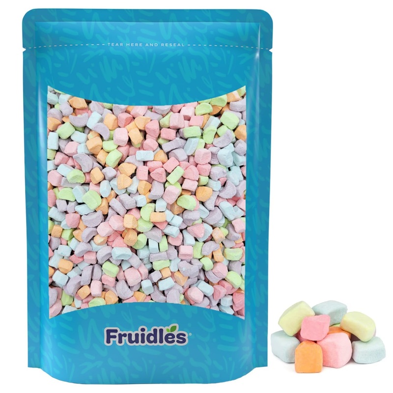 Fruidles Multicolor Mini Dehydrated Marshmallows In Resealable Bag – For Great Toppings (2 Pounds)