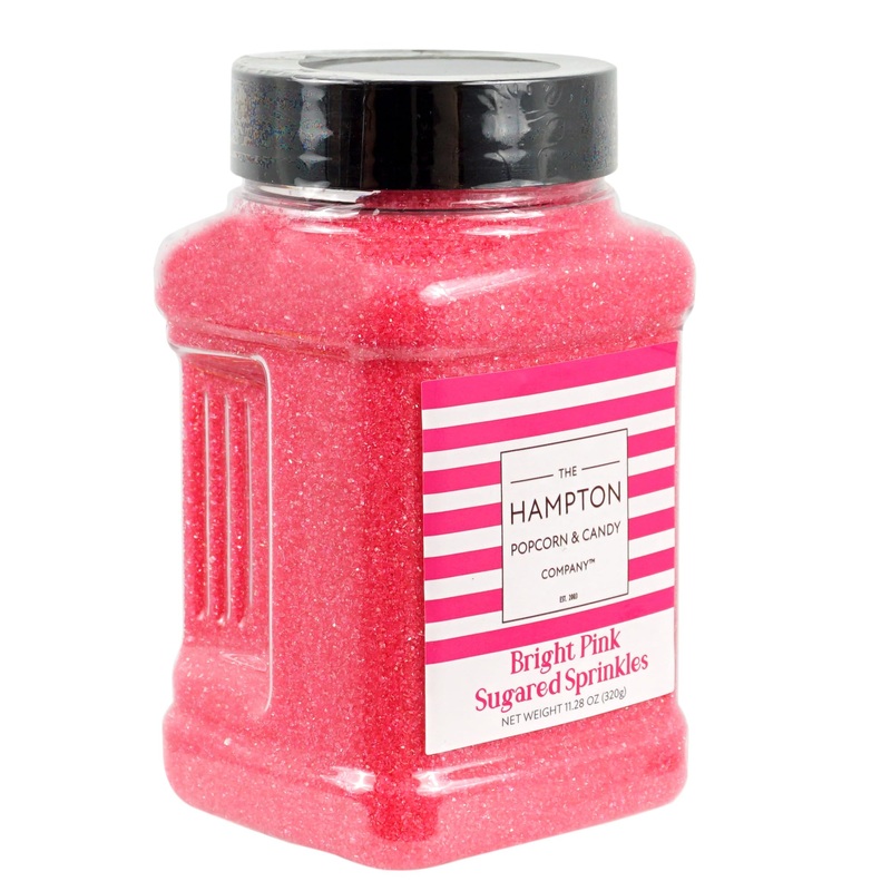 Hot Pink Sprinkles 11.28 Oz, Sanding Sugar Bright Pink, Pink Rimming Sugar, Sugar Sprinkles, Sanding Sugar For Cookie Decorating