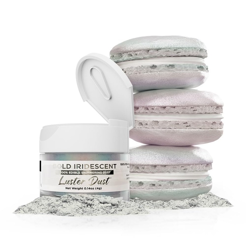 Luster Dust – Gold Iridescent (4G 1X Jar) | Edible Vegan Dust & Paint For Cake Decorating, Ice Cream, Desserts, Cocktails And Be