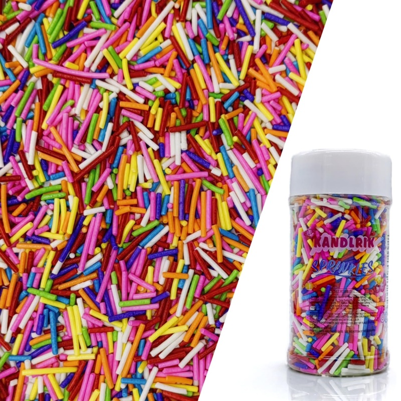 Rainbow Jimmy Sprinkles Edible Mix Size Jimmies Cake Decorations Soft Jimmies For Topping Ice Cream, Cookies, Cakes, Wedding Par