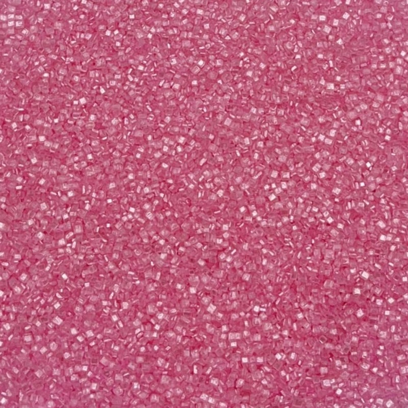 Senchanting Pink Sanding Sugar Sprinkles, Edible Crystal Pink Sanding Candy Sugar For Cake Decorating Wedding Party Baking Cupca