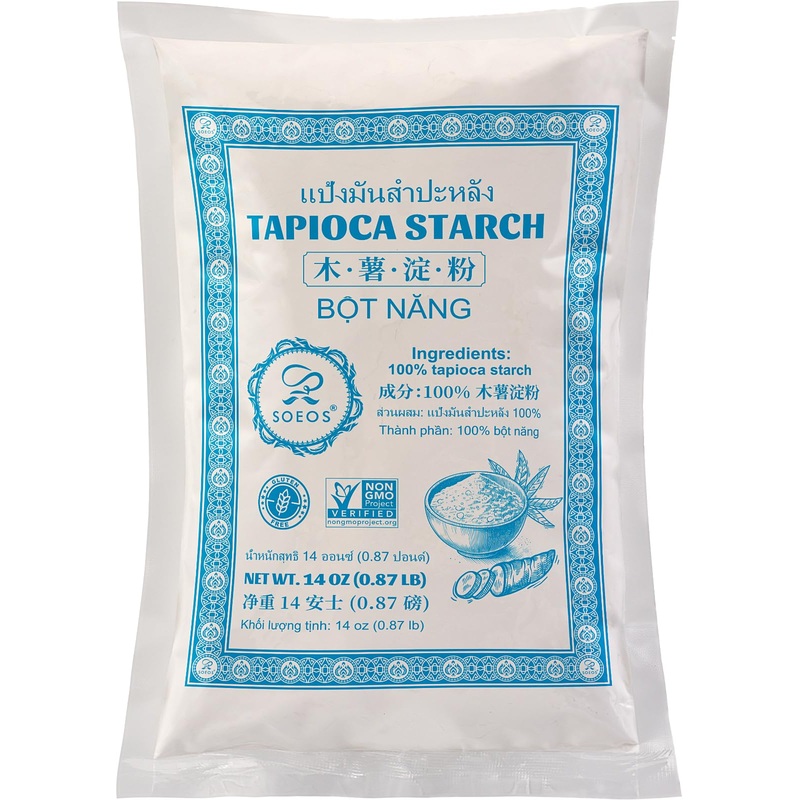 Soeos Tapioca Flour Starch, 14 Ounce, All Natural Tapioca Starch For Baking, Cooking & Boba Pearls, Thickens And Enhances Textur