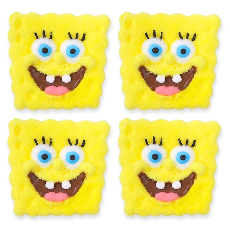 Spongebob Squarepants Candy, Giant Sugar Coated Marshmallows, Individually Wrapped Party Favors, 4 Count Box