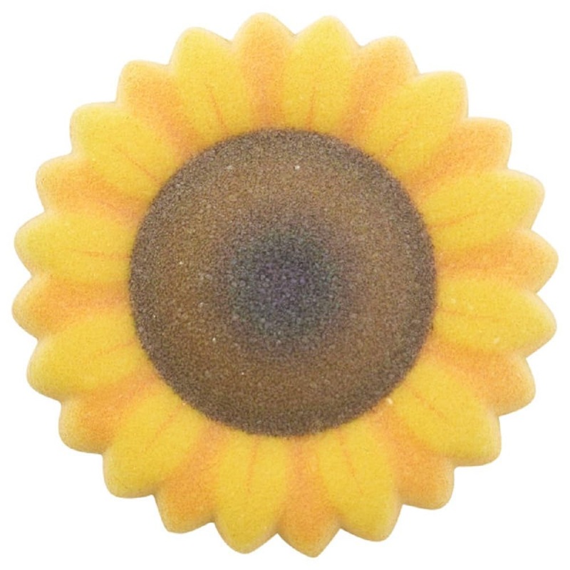 Sunflower Edible Sugar Cake Toppers, 12 Count
