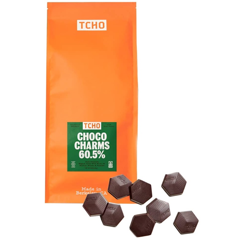 Tcho Choco Charms 61% Dark Chocolate Baking Couvertures (6.6Lb Bag) | Organic & Fair Trade Certified | Non Gmo, Non-Dairy, Vegan