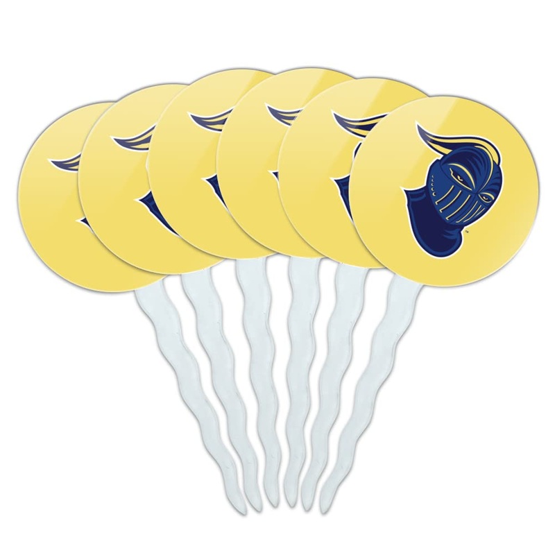 Worcester State Lancers Secondary Cupcake Picks Toppers Decoration Set Of 6