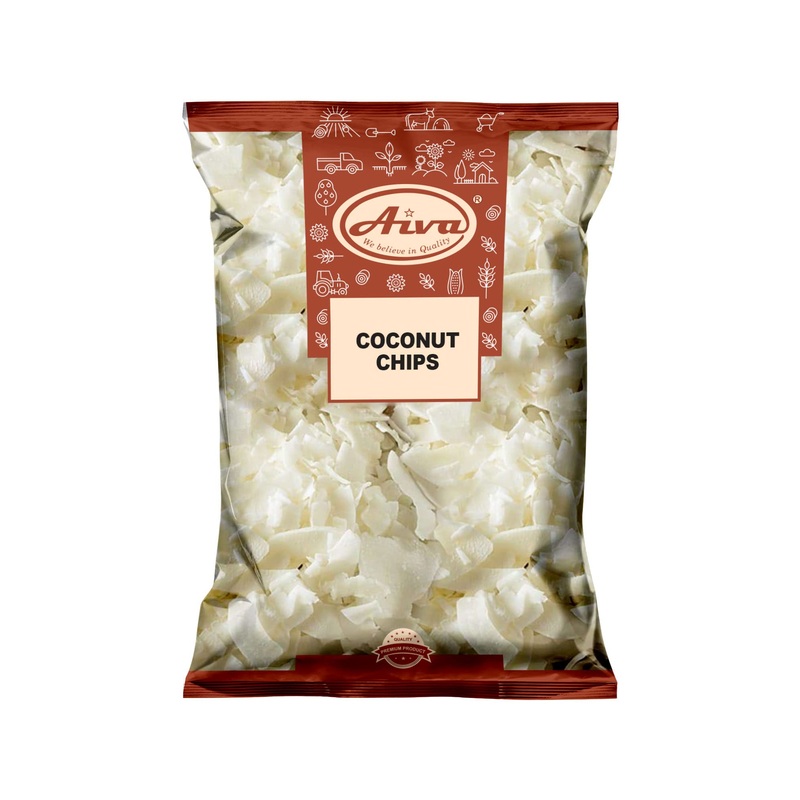 Aiva Unsweetened Raw Coconut Chips 5 Lb Bulk | Premium Quality For Baking, Cooking & Snacking