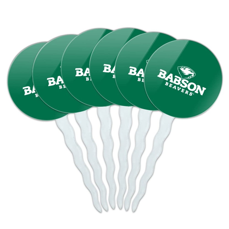 Babson College Primary Logo Cupcake Picks Toppers Decoration Set Of 6