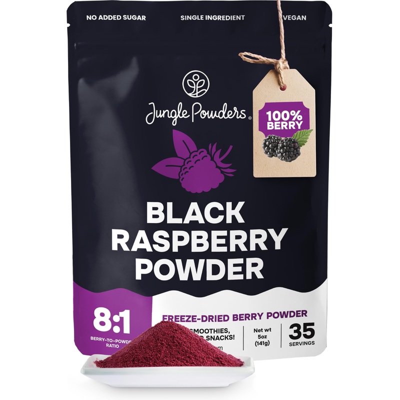 Black Raspberry Powder 5 Ounce Bag – 3Rd Party Lab Tested Freeze Dried Raspberries Fruit Whole Berry For Baking, Unsweetened Add