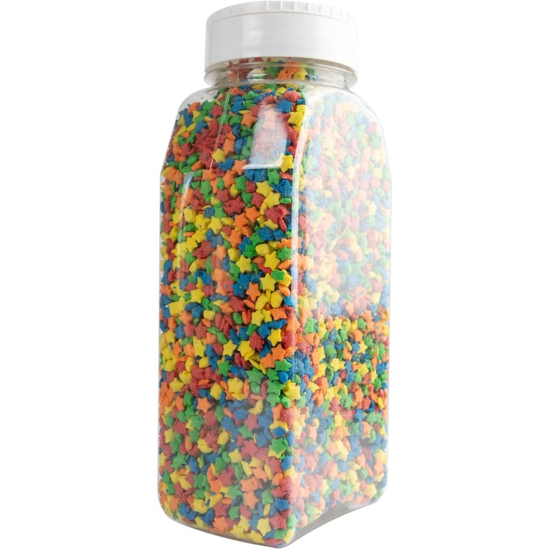 Cake Mate Bright Stars Confetti Sprinkles – Colorful Red, Yellow, Green & Blue Star Sprinkles For Cakes, Cupcakes, Cookies, And