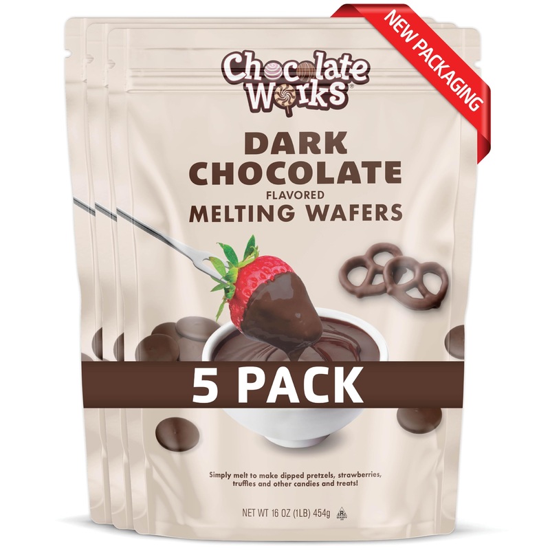 Chocolate Works Melting Chocolate Parent (1.0 Lb (Pack Of 5), Dark Chocolate)