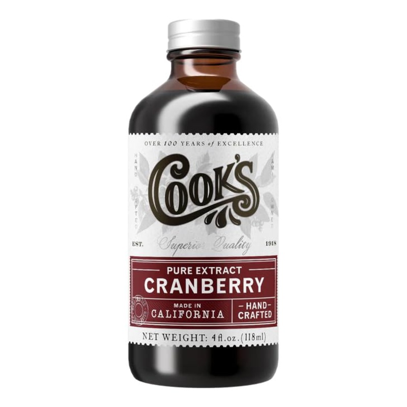Cook’S, Cranberry Extract For Breads, Muffins, Jellies, Jams, Sauces, Beverages, 4 Oz
