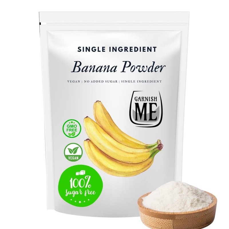 Dried Banana Powder 8.8Oz – Ready To Use For Smoothies, Baking, Desserts, & Natural Flavoring. 100% Natural Pure Banana Powder