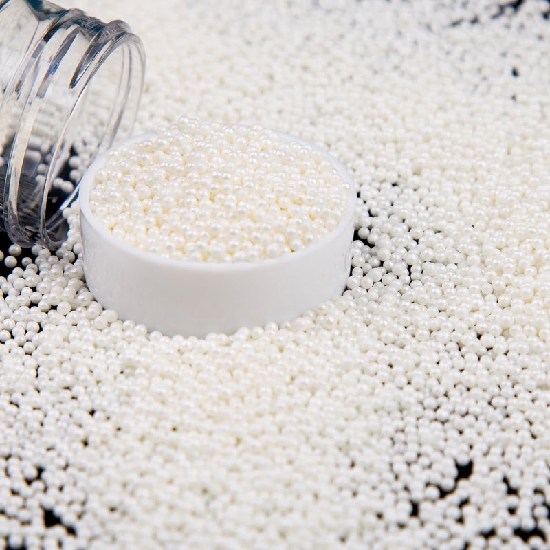 Ephvodi White Nonpareils Sprinkles Edible Mini Pearl Sprinkles For Cake Decorations, Baking, Ice Cream, Cookies, Donuts And Loll