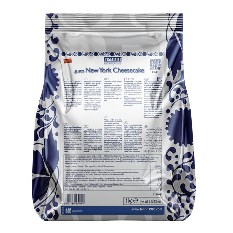 Fabbri New York Cheesecake, Flavoring Powder For Gelato And Ice Cream, 2.2Lb