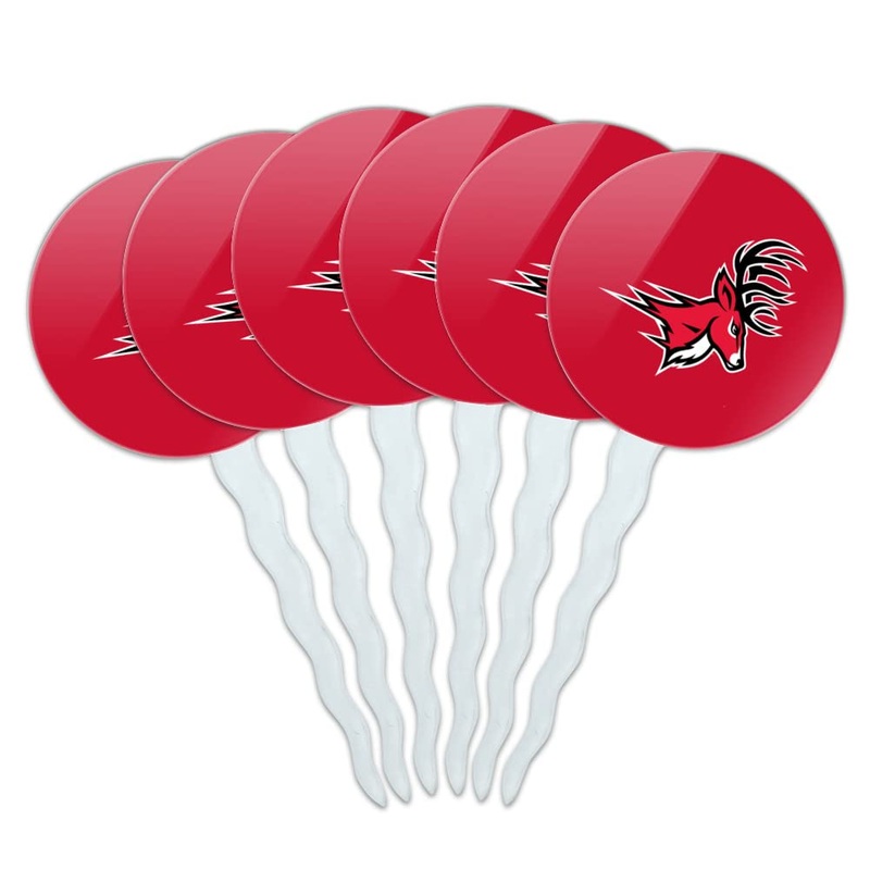 Graphics & More Fairfield University Primary Logo Cupcake Picks Toppers Decoration Set Of 6