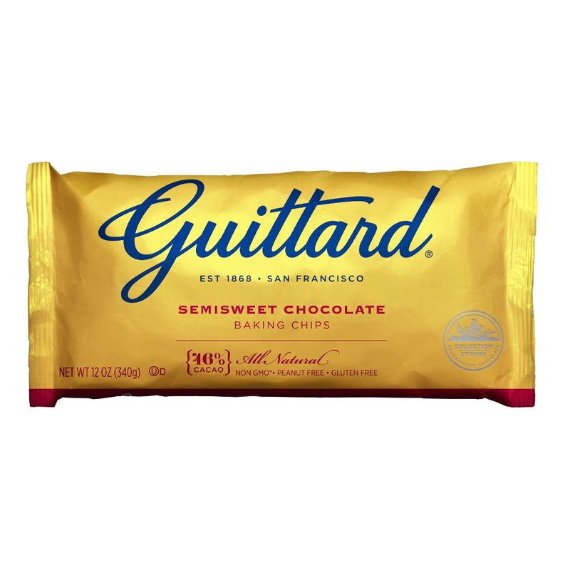 Guittard Chocolate Semi Sweet Baking Chips, Semi Sweet Chocolate, 12 Ounce (Pack Of 12)